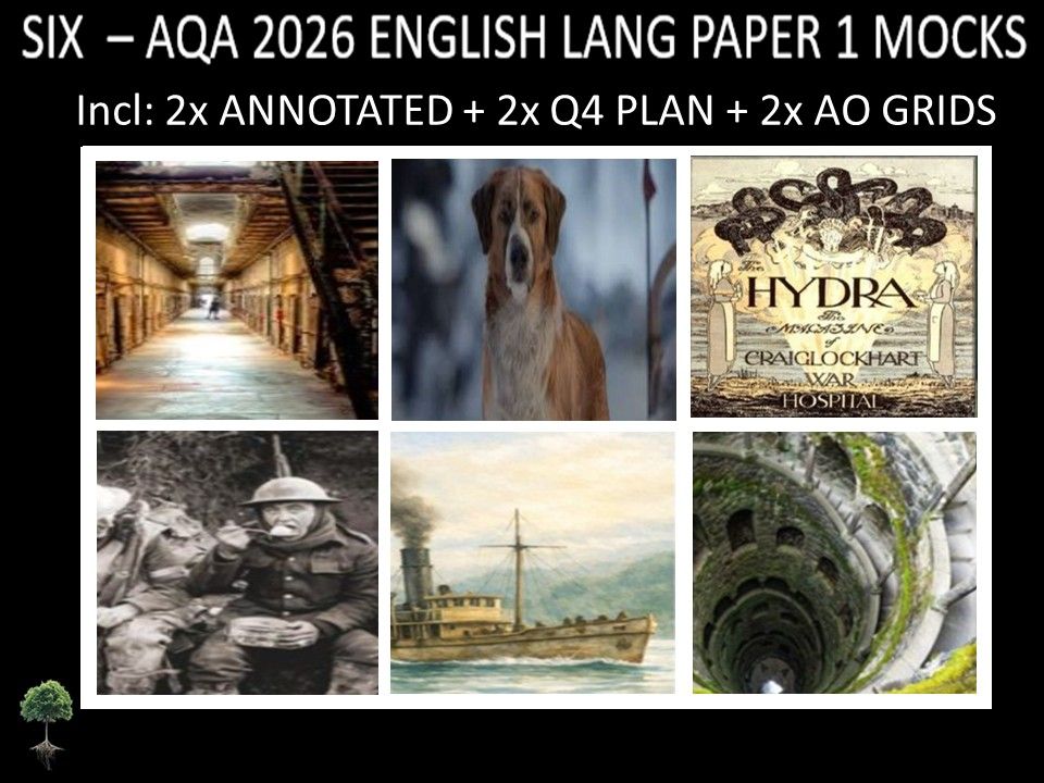 SIX - AQA PAPER 1 | 2026 FULL MOCKS | ANNOTATED | Q4 PLAN | AO GRIDS