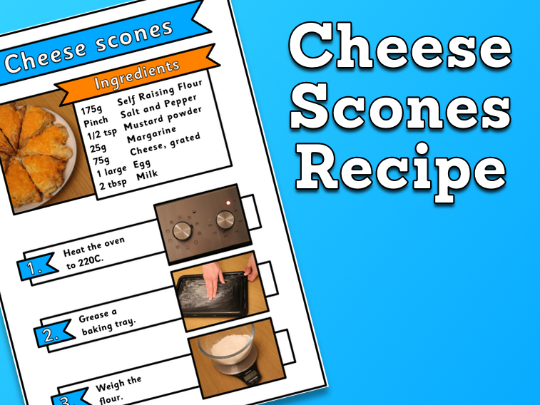 Cheese Scones Recipe sheets (with pictures)