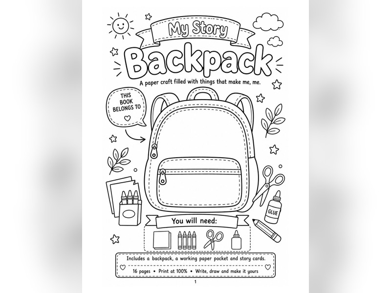 All About Me Backpack Craft - Back to School