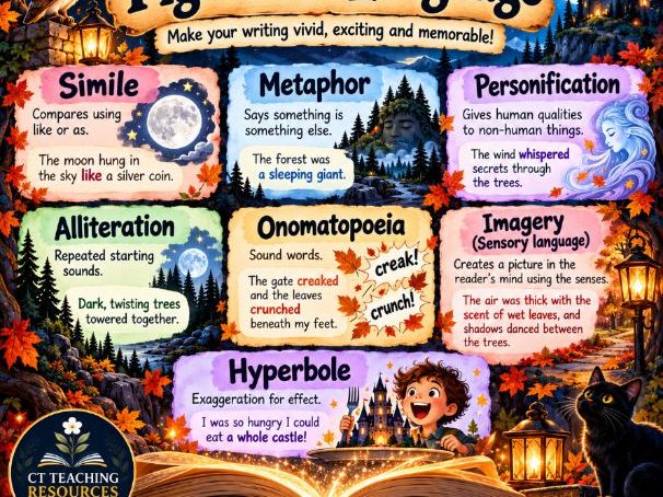 Figurative Language Creative Writing- Ages 8 to 10