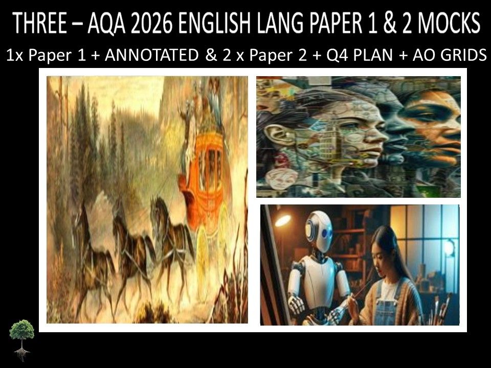 THREE - AQA PAPER 1 & 2 | 2026 FULL MOCKS | ANNOTATED | Q4 PLAN | AO GRIDS