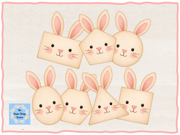 2D Shape Recognition - Spring / Easter Rabbit Theme