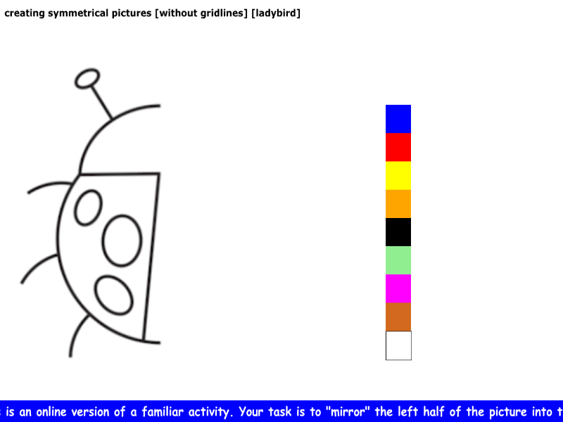 creating symmetrical pictures [without gridlines] [ladybird]