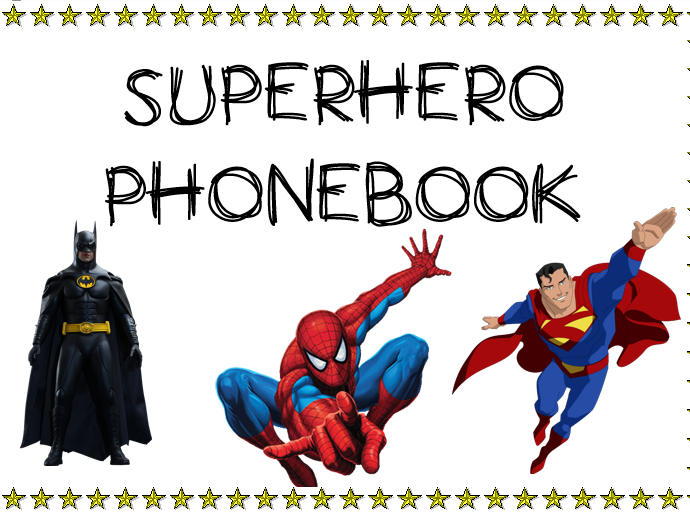 SUPERHERO PHONE BOOK (Role Play Area Resource)