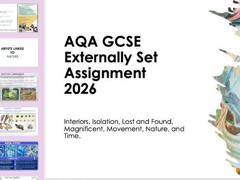 AQA GCSE 2026 - Art and Design ESA  - 7 Theme Introduction