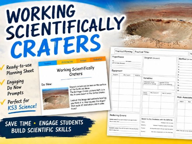 KS3 Working Scientifically Unit - Craters