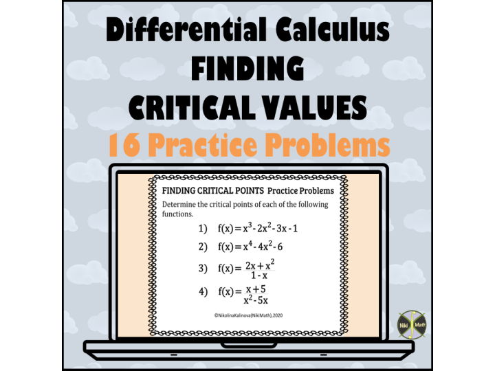 Differential Calculus: Finding CRITICAL VALUES - 16 Practice Problems
