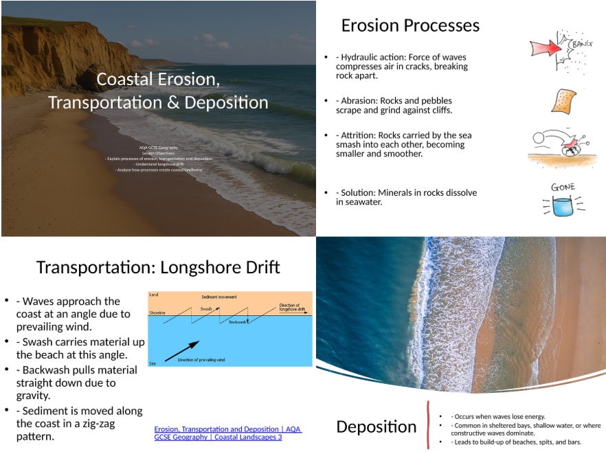 AQA GCSE Geography Coastal Processes