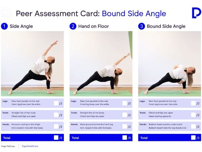 Bound Side Angle Peer Assessment Card