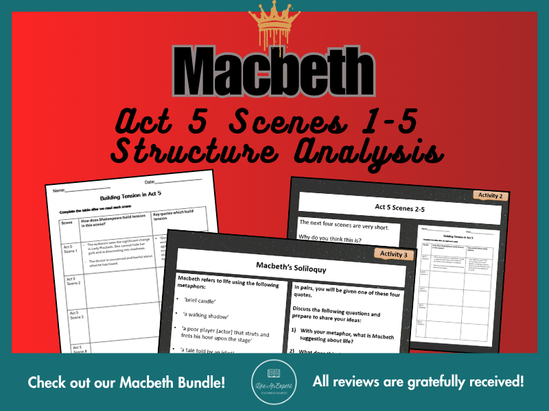 Analysing Structure in Macbeth: Act 5 Scenes 1-5