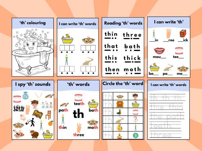 ‘th’ Phonics Sound Workbook – Early Reading & Writing Activities