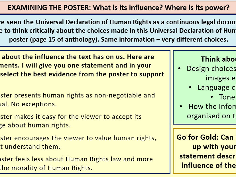 Text E Human Rights - Unit 3 Influence and Power - WJEC GCSE English Lit Lang