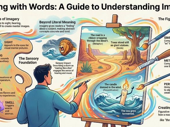 Understanding Imagery Infographic | Figurative Language Poster | English