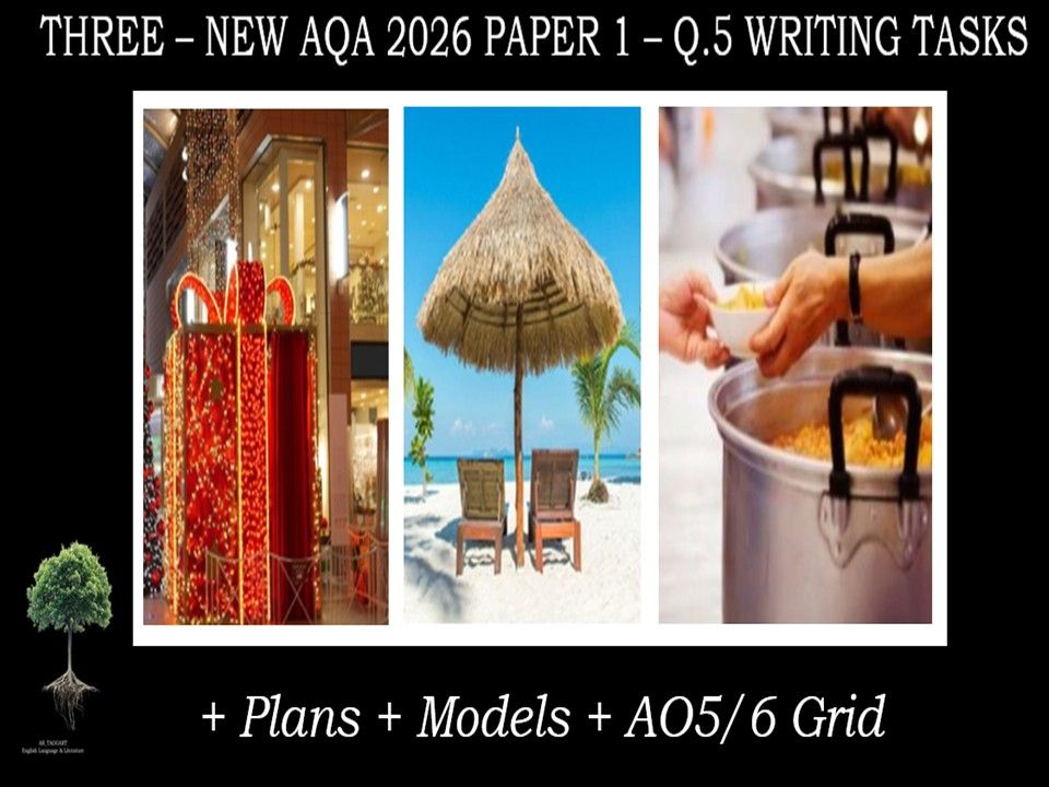 QUESTION 5 - THREE - FULL WRITING TASKS | 2026 PAPER 1 | PLANS | AO GRID | MODELS