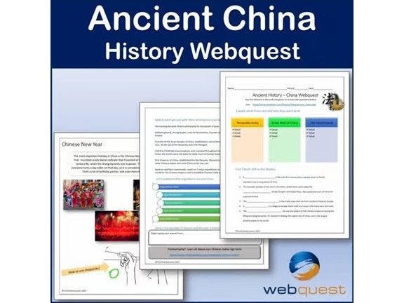 Ancient History - China Webquest - Editable Digital Activity