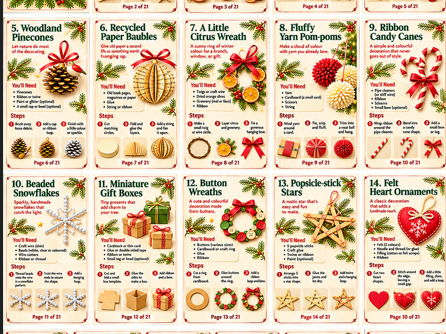 10 Festive Christmas Craft Ideas | Step-by-Step Printable Guides