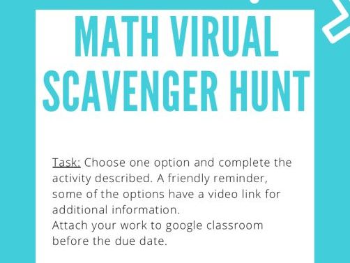 Math: Scavenger Hunt. Reviewing Fractions, Ratios and Circle Geometry