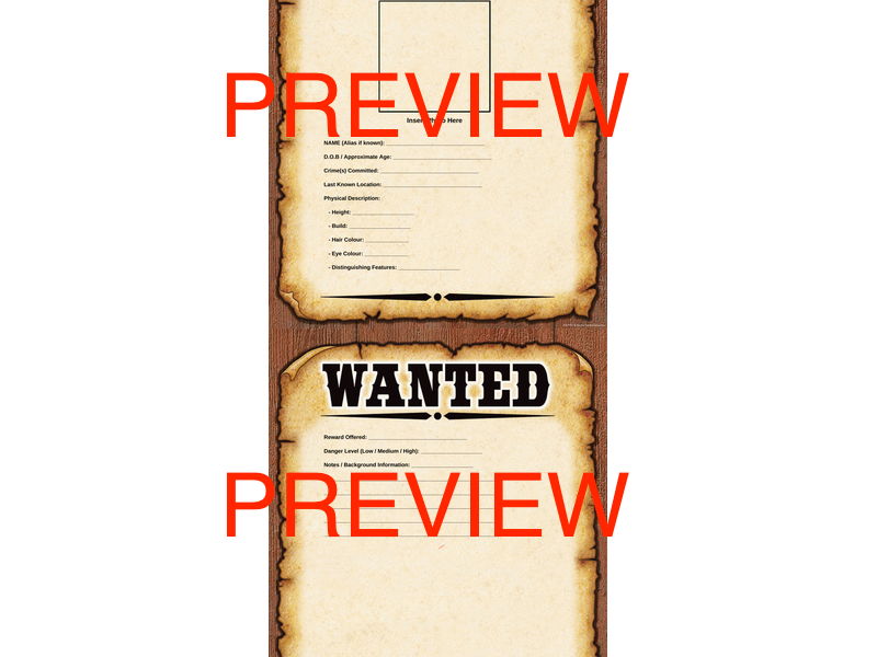 Wanted Poster Template – Historical & Creative Classroom Activity