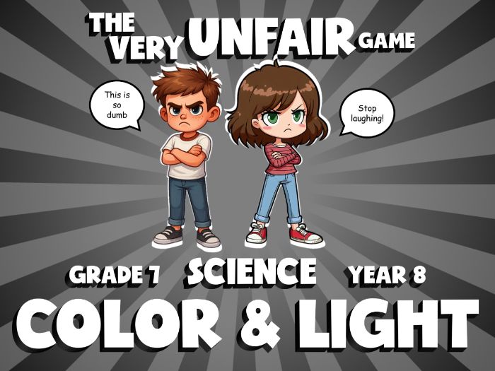Color & Light VERY UNFAIR GAME | No-Prep Year 8 Science Review Activity