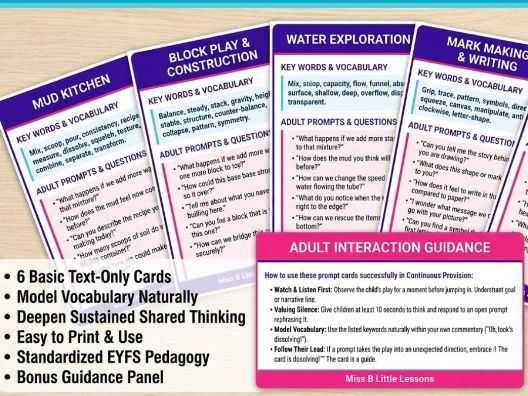 EYFS Continuous Provision Prompt Cards