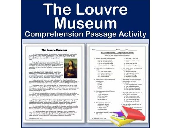 The Louvre Museum | International Landmarks Comp Passage & Activity - Editable