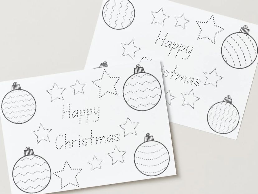 Christmas pencil control activity