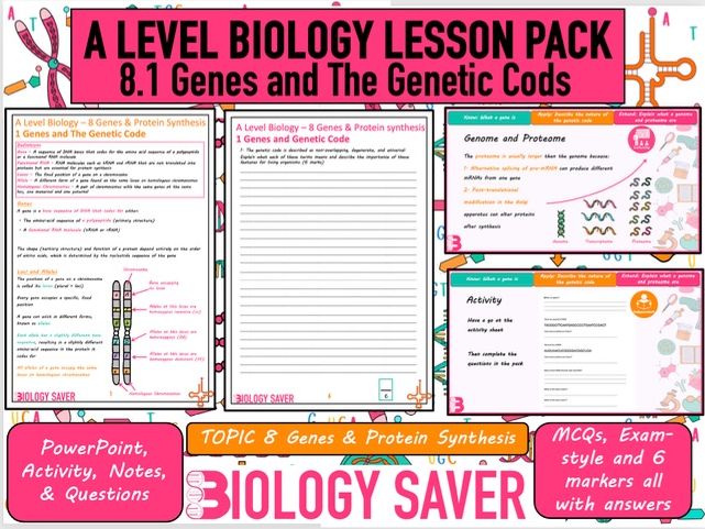 A Level Bio Lesson - 8.1 Genes & The Genetic Code