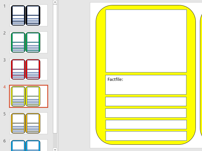 Editable Top Trumps Card Template