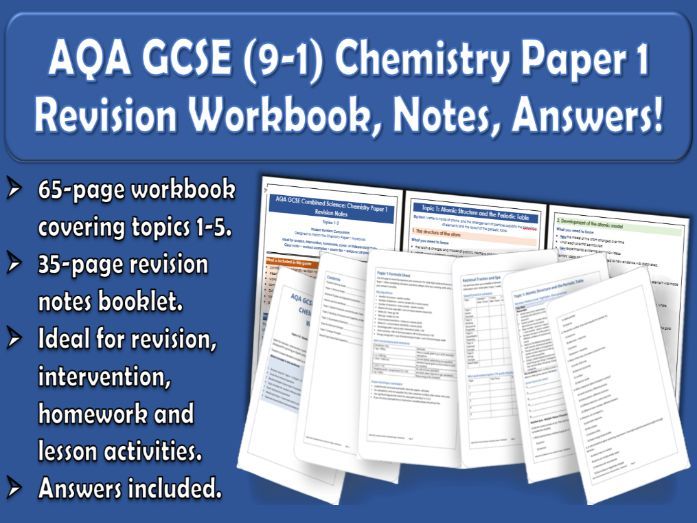 AQA GCSE Chemistry Paper 1 Revision Workbook