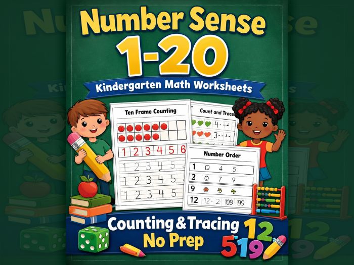Number Sense 1-20 Math Worksheets