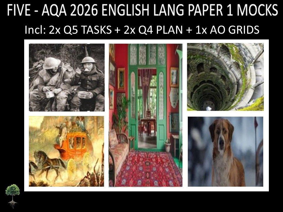 FIVE - AQA PAPER 1 | 2026 FULL MOCKS | Q5 TASKS | Q4 PLAN  |  AO GRIDS