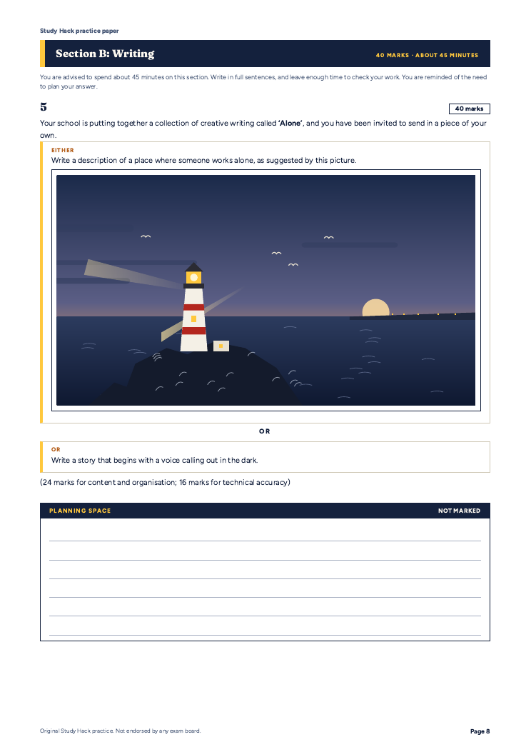 GCSE English Language Paper 1: AQA-style 3 mock papers, mark schemes ...