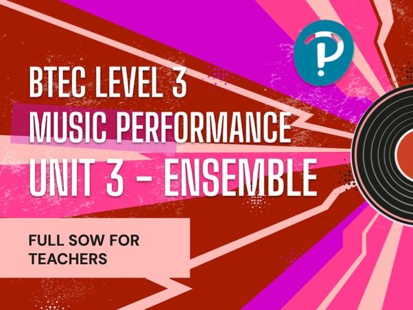 BTEC L3 Music Performance - FULL SOW for Unit 3 (Ensemble Performance)