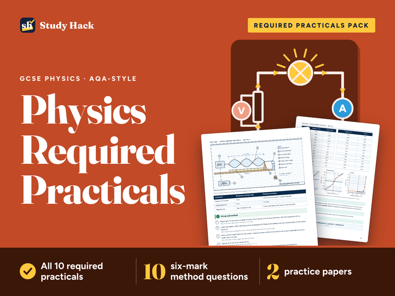 GCSE Physics Required Practicals: AQA-style write-ups, 6-mark questions and lessons