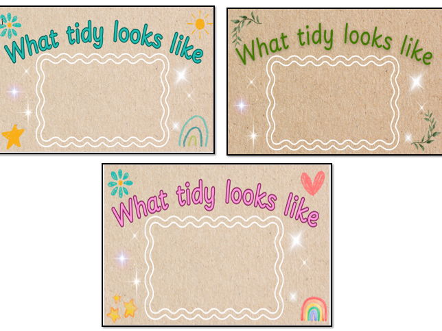 Tidy Area Signs EYFS