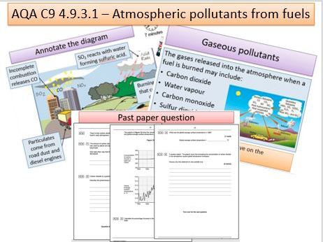 AQA C9  Atmospheric pollutants from fuels