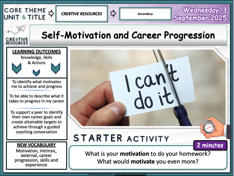 Self-Motivation and Career Progression