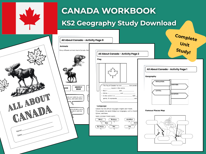 Canada KS2 Geography Activities | Workbook