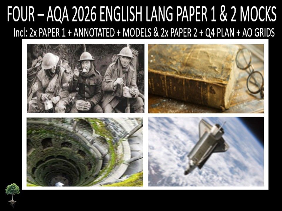 FOUR - AQA PAPER 1 & 2 | 2026 FULL MOCKS | ANNOTATED | Q4 PLAN | AO GRIDS | MODELS