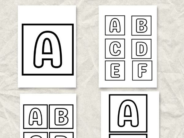 Big Bulletin Board Letters – Bold Chunky Font + Coloring Set (Minimal Ink)