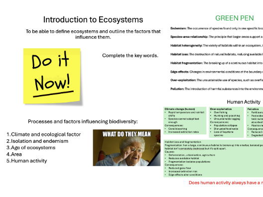 L1 Intro to Ecosystems - Edexcel IA2 Geo