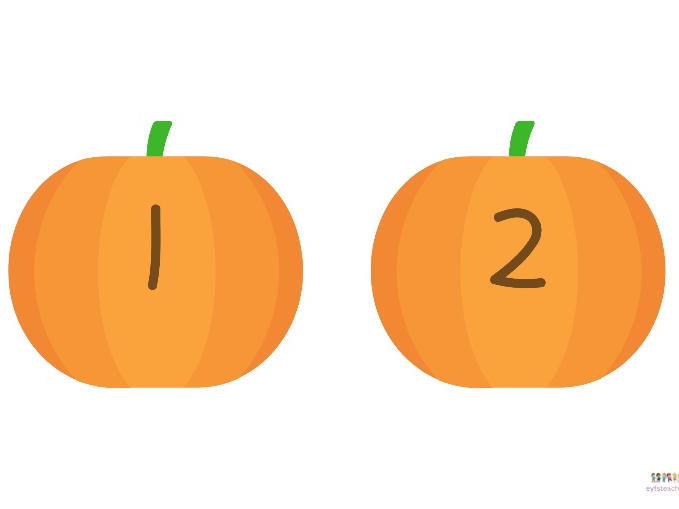Numbered pumpkins