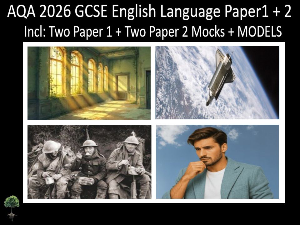 Four AQA 2026 GCSE English Language Paper 1 + 2 Mocks | Models