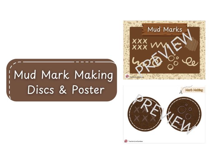 Mud Mark Making Discs & Poster