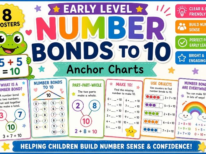 Number Bonds to 10 Early Level Anchor Charts