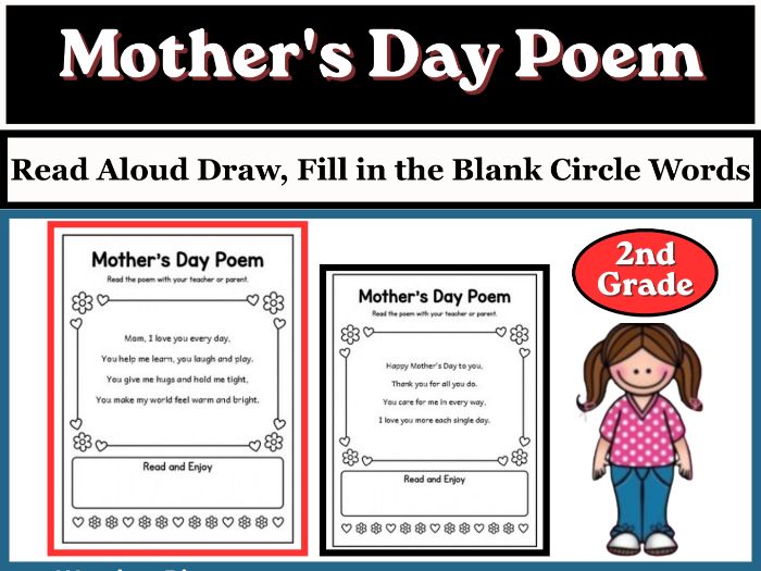 Mother's Day Poem Worksheet