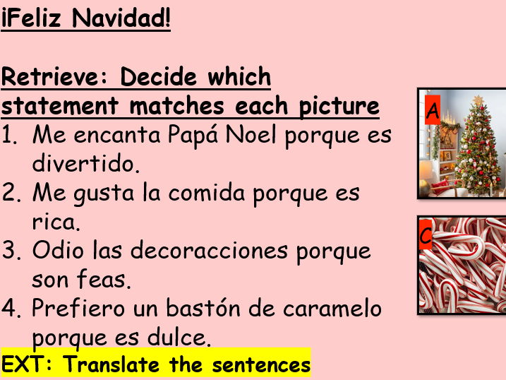Year 7/8 La Navidad Christmas Lesson new 2025