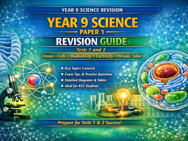 Year 9 Science Revision Guide – Tests 1 and 2