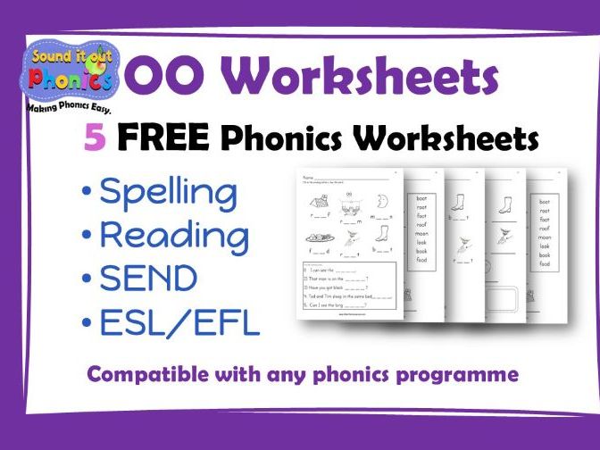 OO Phonics Worksheets (More able learner) 5 FREE!