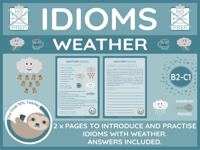 ESL Weather Idioms Worksheets